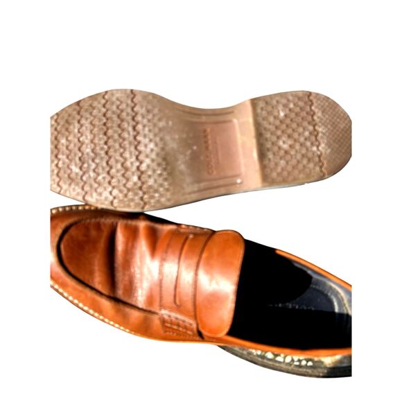COLE HAAN MORRIS PENNY LOAFER BRITISH TAN/Ivory C32522‎ SIZE 10 MEN main image 5